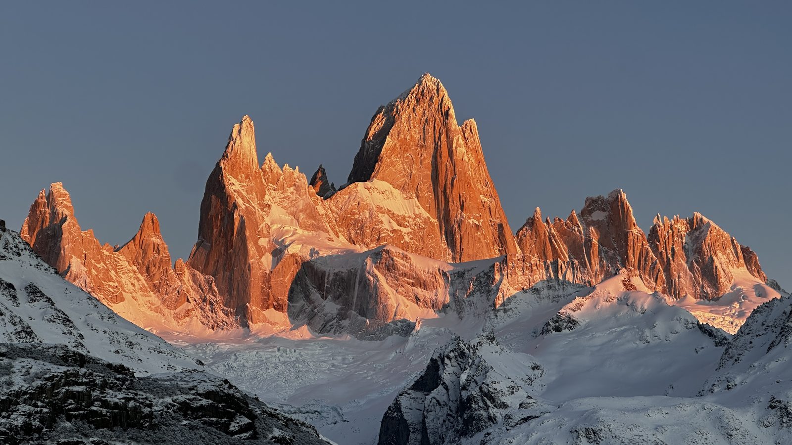 Fitz Roy ao amanhecer, El Chaltén, Patagônia